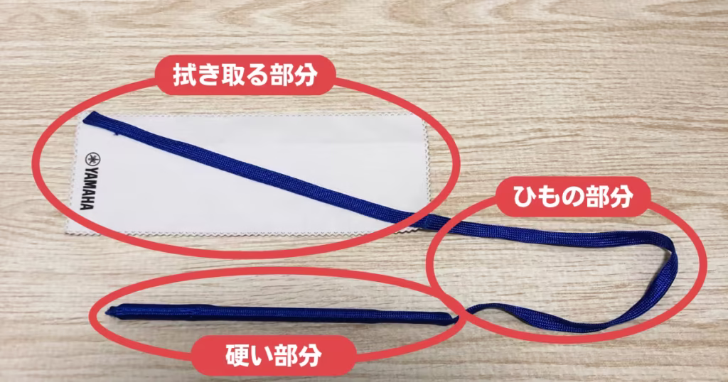 クリーニングスワブの各部分